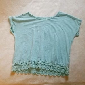 Seafoam-green Crop top